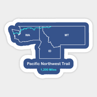 Pacific Northwest Trail, National Scenic Trail Route Map Sticker